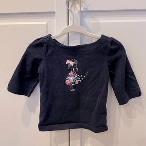 Janie & Jack 3/4 sleeve navy baby shirt 6-12m